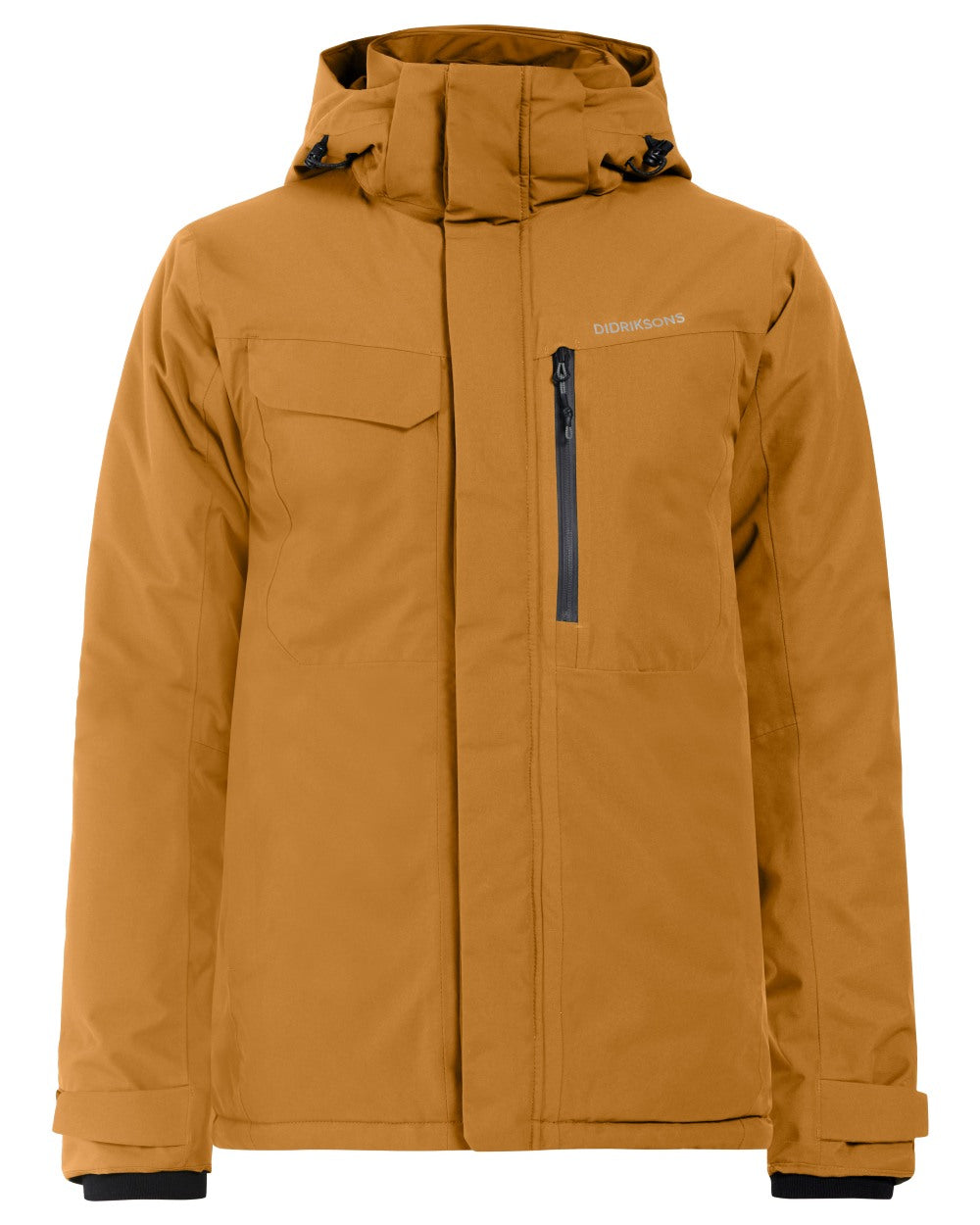 Spice Brown Coloured Didriksons Mens Stefan Jacket on white background