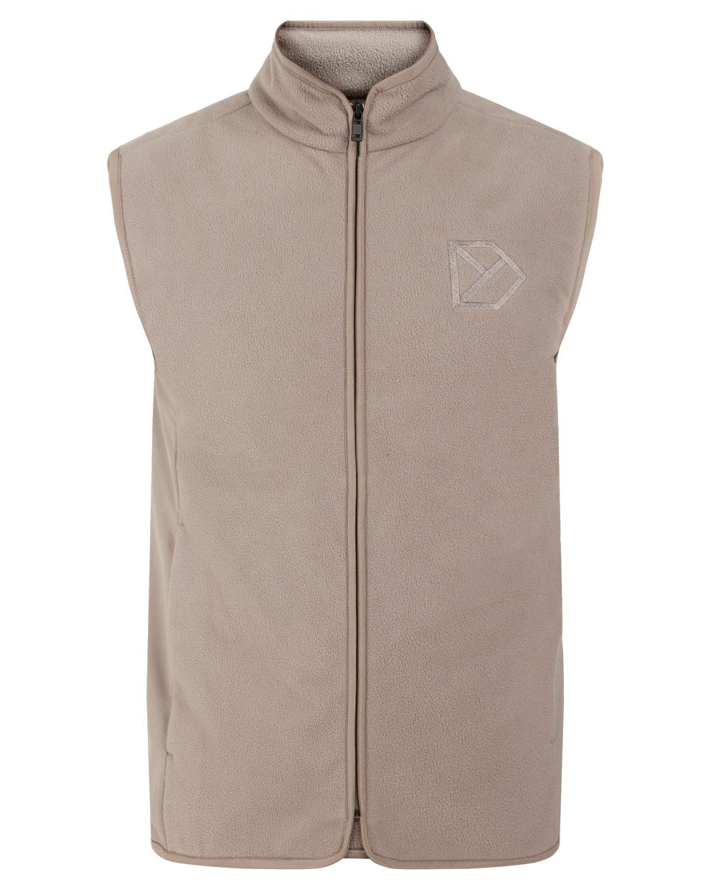 Ash Brown coloured Didriksons Mens Tino Vest on white background