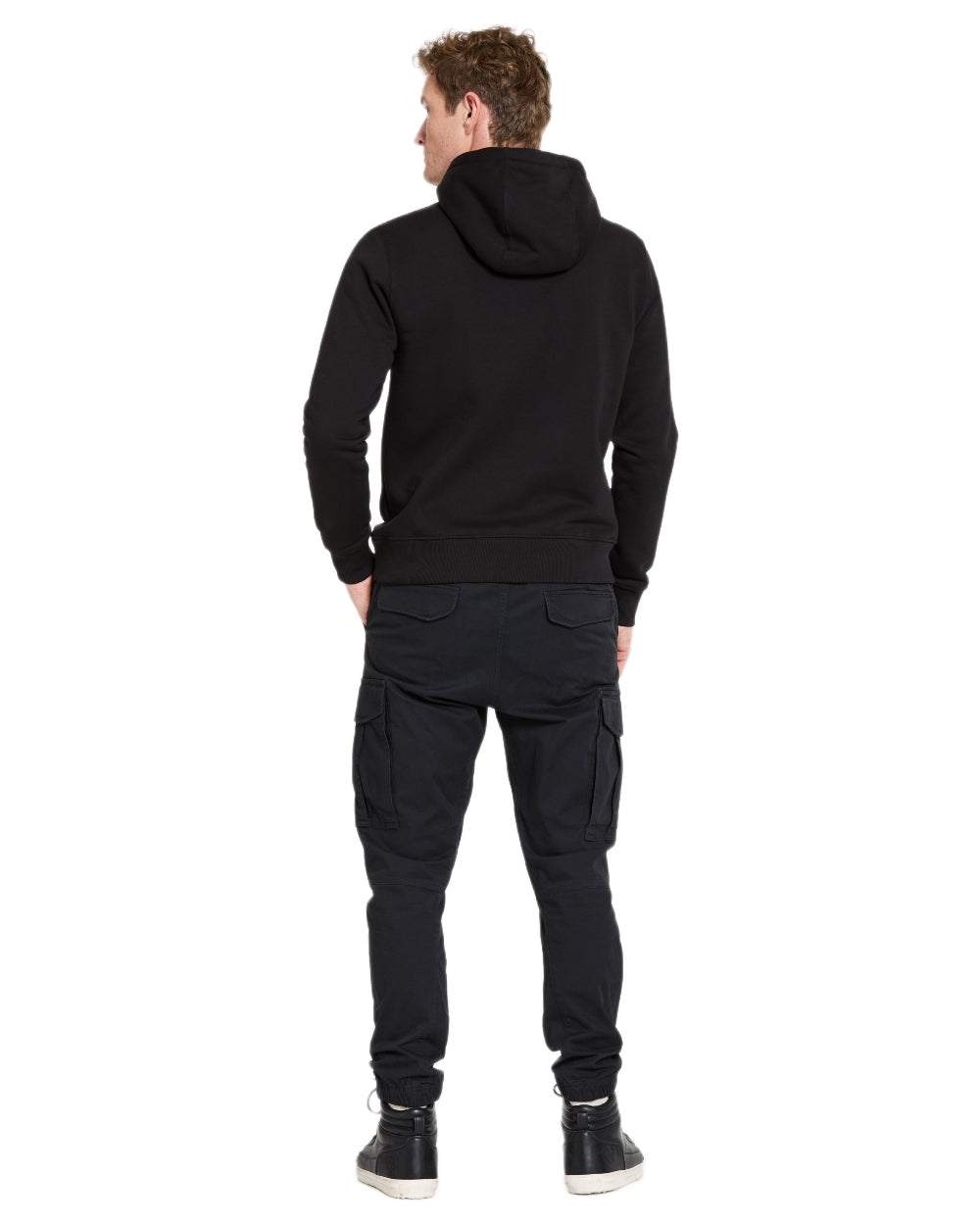 Black coloured Didriksons Mens Ven Hoodies on white background