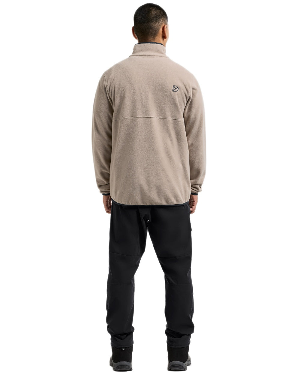 Beach Beige coloured Didriksons Mens Vito Full Zip Fleece on white background