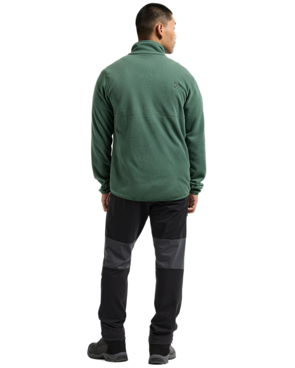 Dark Moss coloured Didriksons Mens Vito Full Zip Fleece on white background