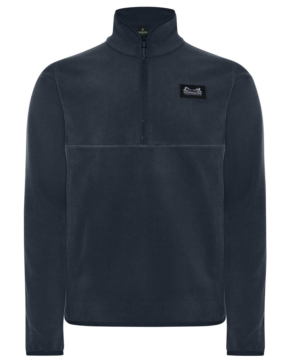 Sleepy Blue coloured Didriksons Mens Vito USX Half Zip Sweater on white background