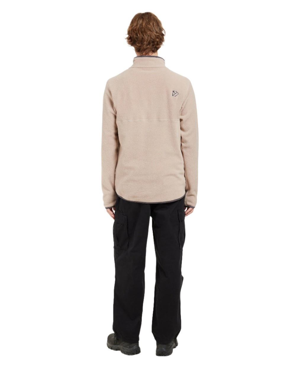 Beach Biege coloured Didriksons Mens Vito USX Half Zip Sweater on white background