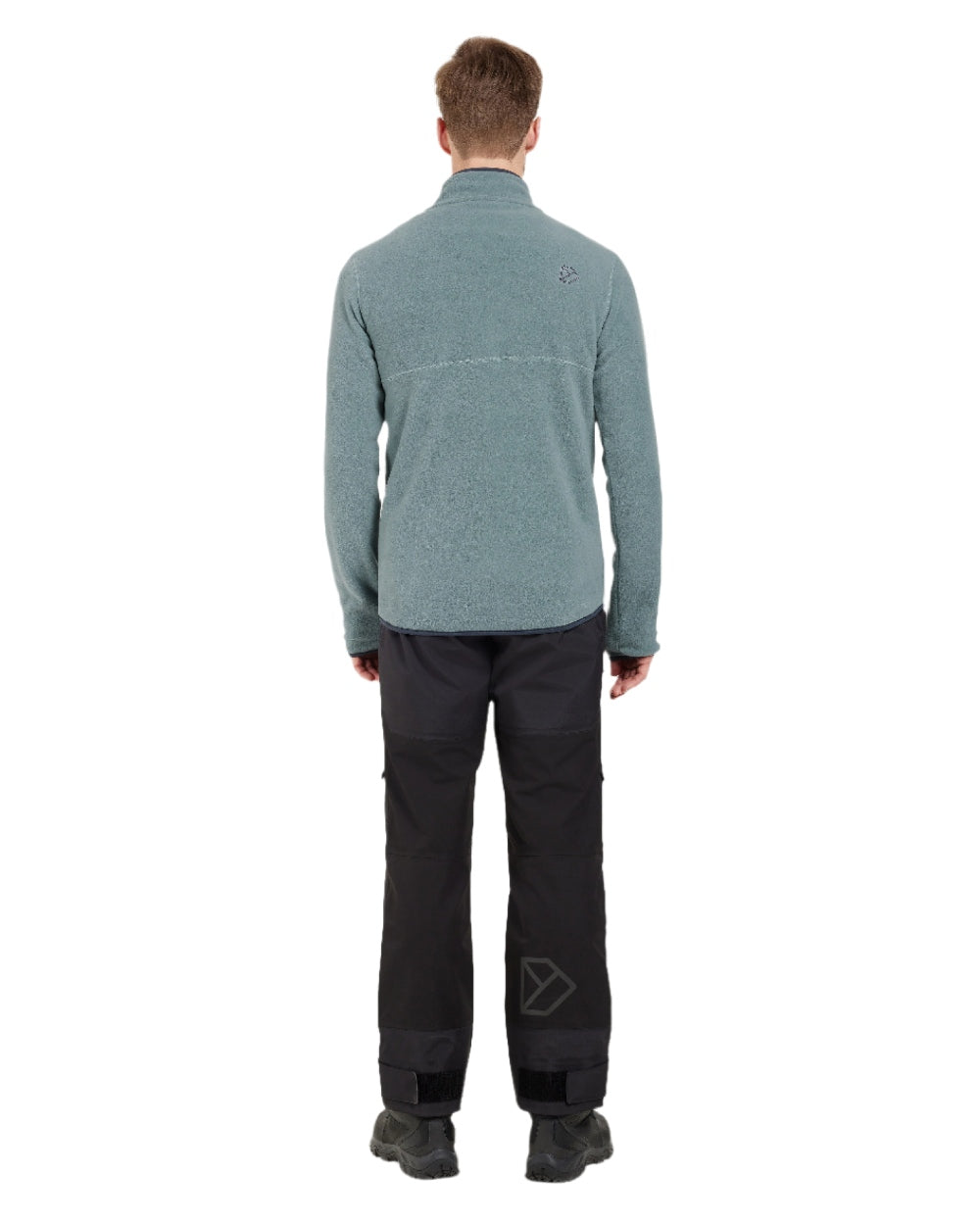 Factory Blue coloured Didriksons Mens Vito USX Half Zip Sweater on white background