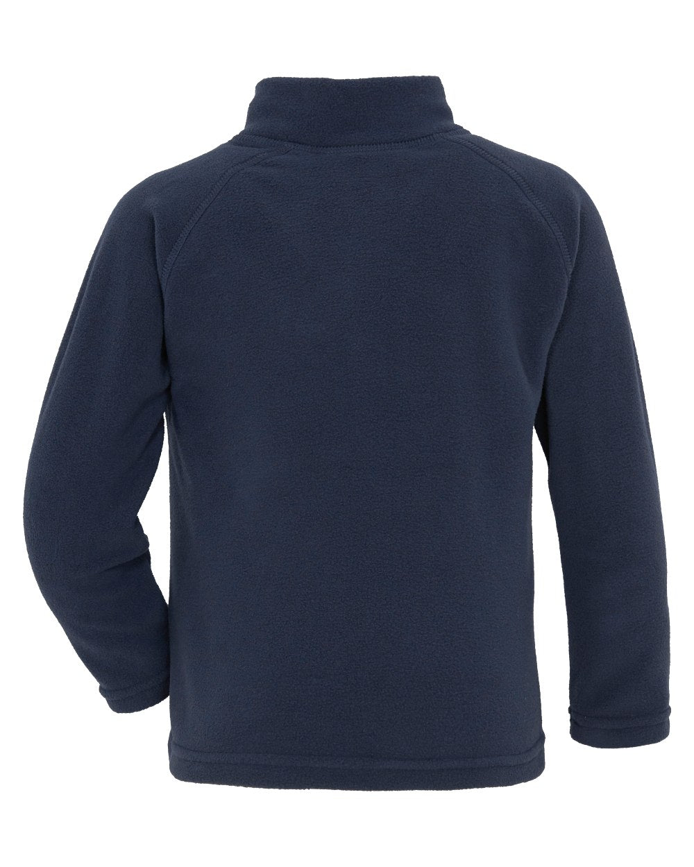 Navy coloured Didriksons Monte Kids Fullzip Fleece on white background