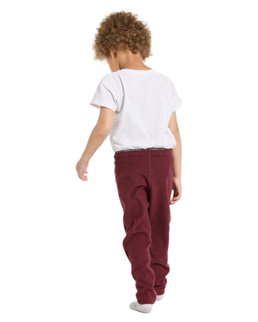Anemon Red coloured Didriksons Monte Kids Pants on white background