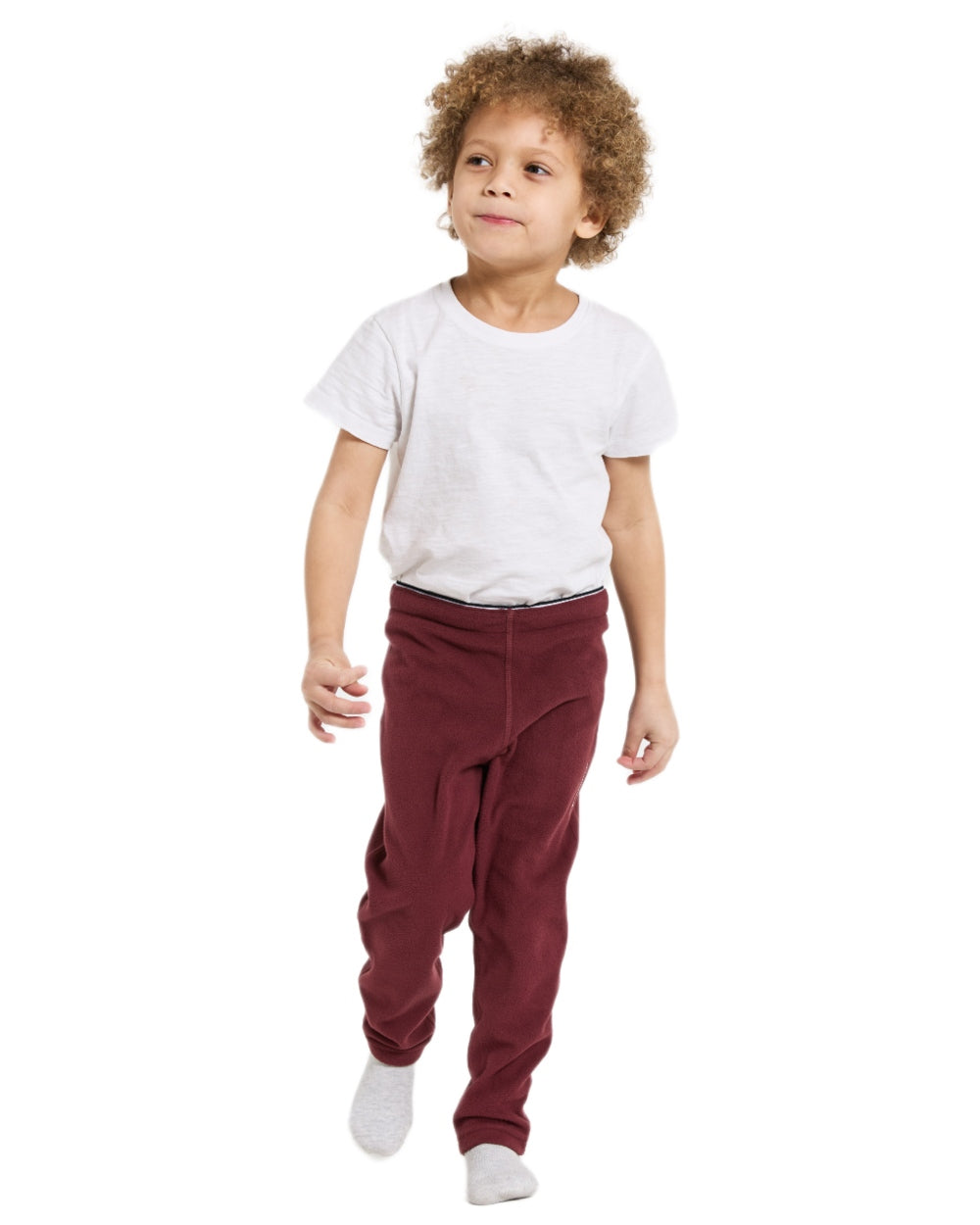 Anemon Red coloured Didriksons Monte Kids Pants on white background