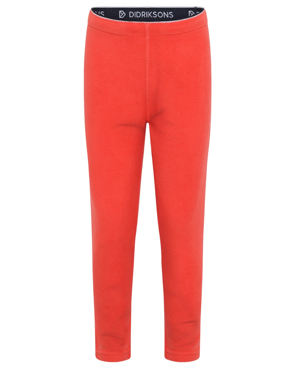 Paprika coloured Didriksons Monte Kids Pants on white background