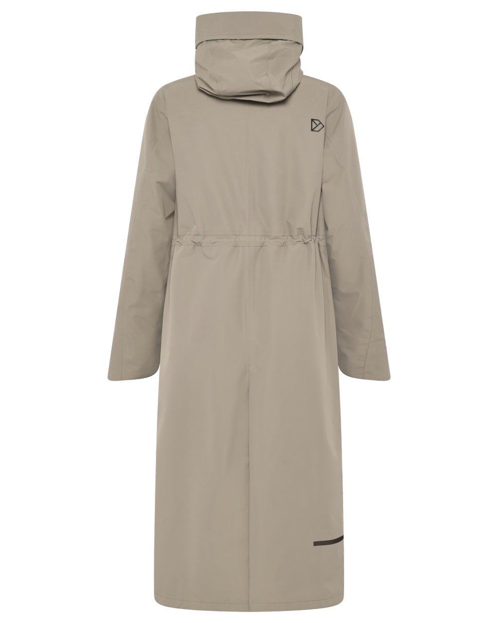 Ash Brown coloured Didriksons Nadja Womens Long Parka 4 on white background