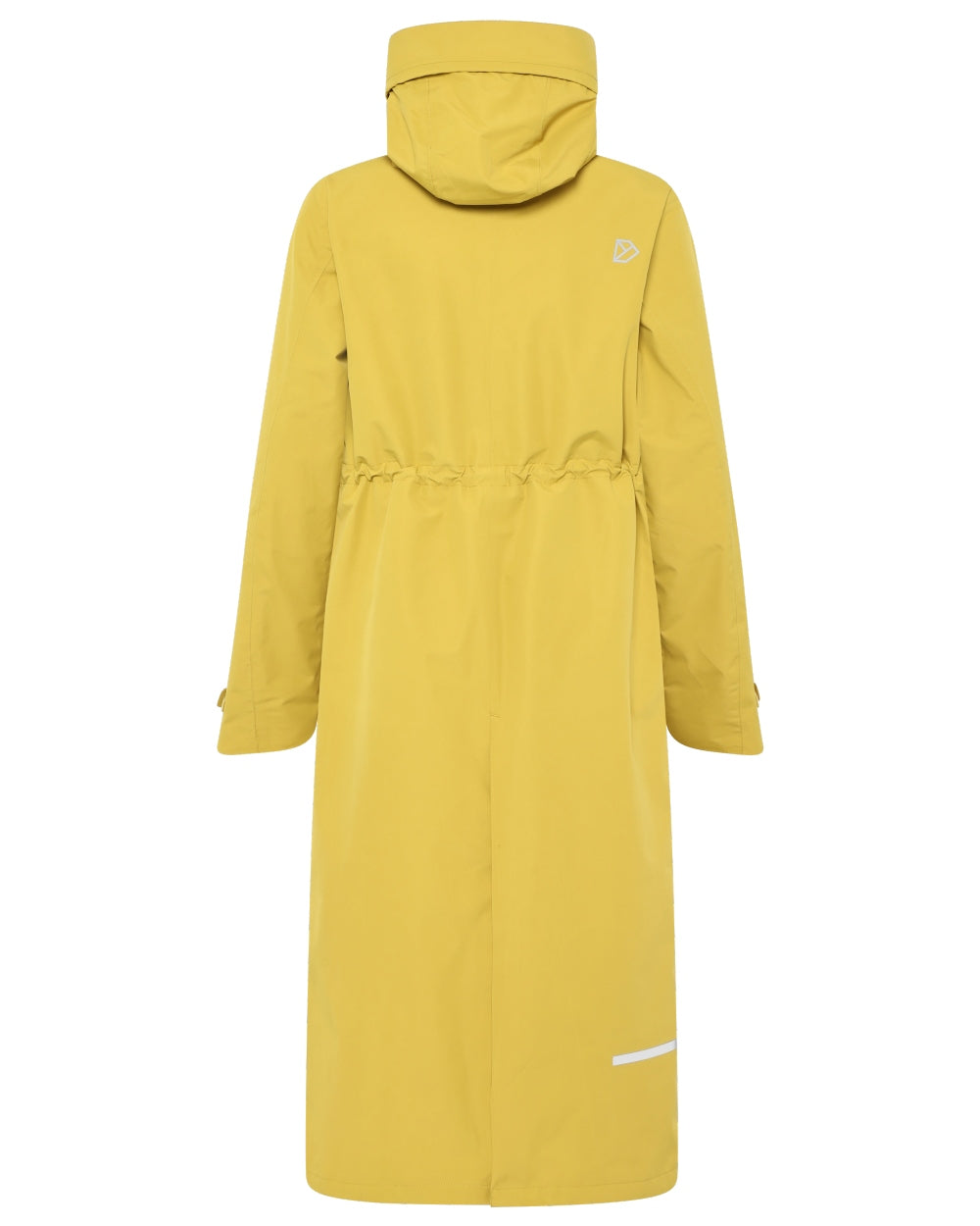 Yellow Pollen coloured Didriksons Nadja Womens Long Parka 4 on white background