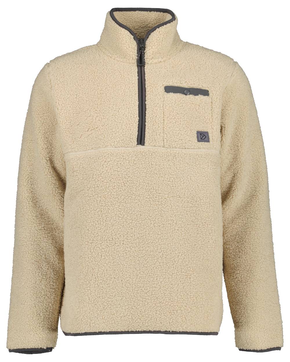 Clay Beige coloured Didriksons Phoenix Half Zip Sweater on white background