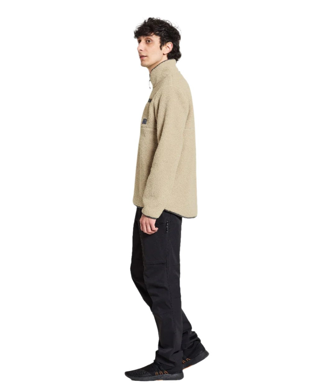 Clay Beige coloured Didriksons Phoenix Half Zip Sweater on white background