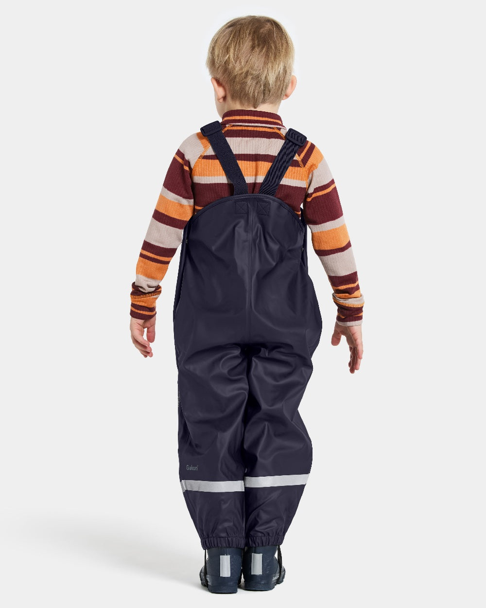 Navy coloured Didriksons Plaskeman Kids Pants 7 on white background