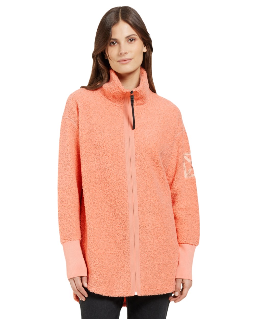 Clay Pink coloured Didriksons Full-Zip Jacket on white background