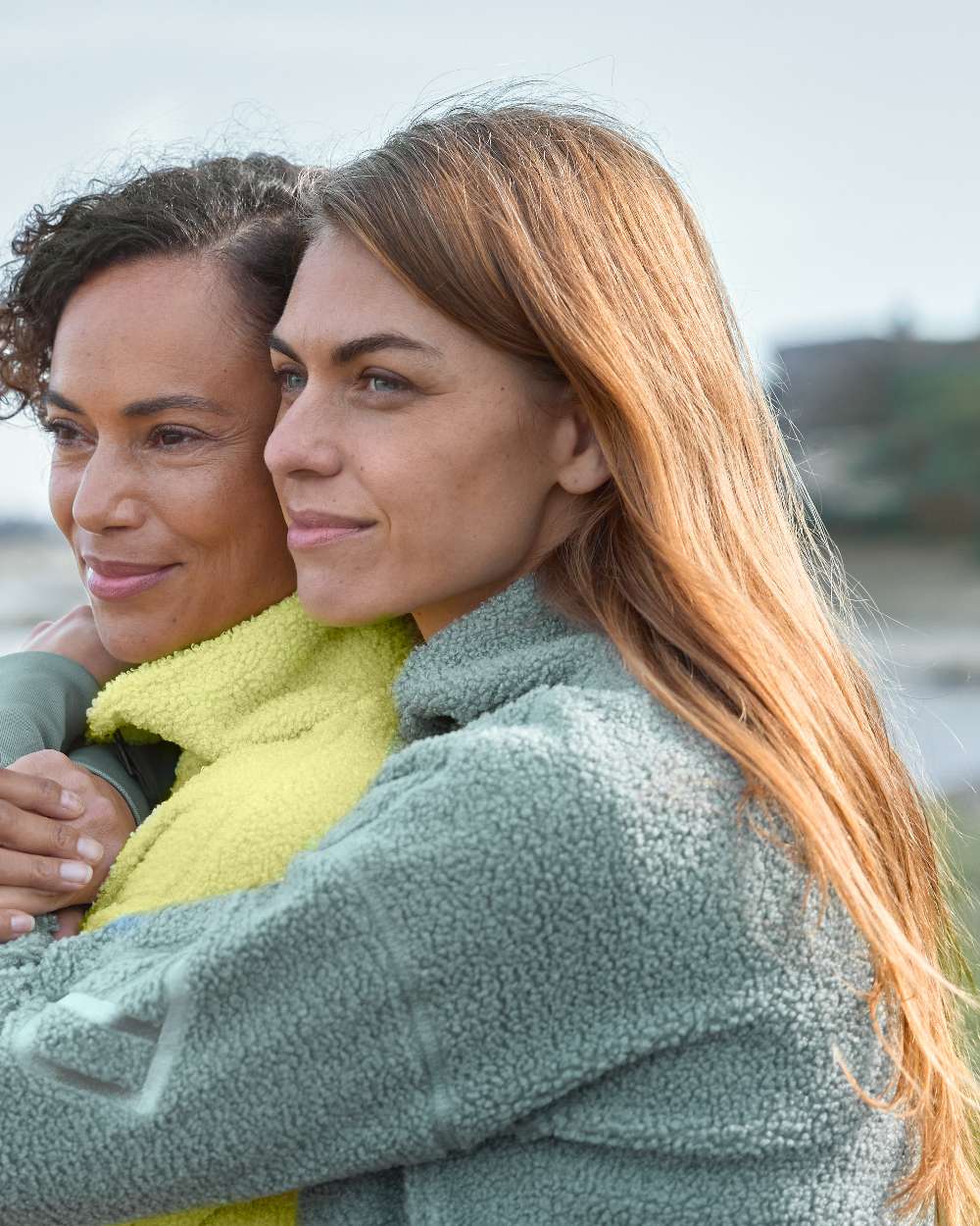 Factory Blue coloured Didriksons Full-Zip Jacket on blurry background