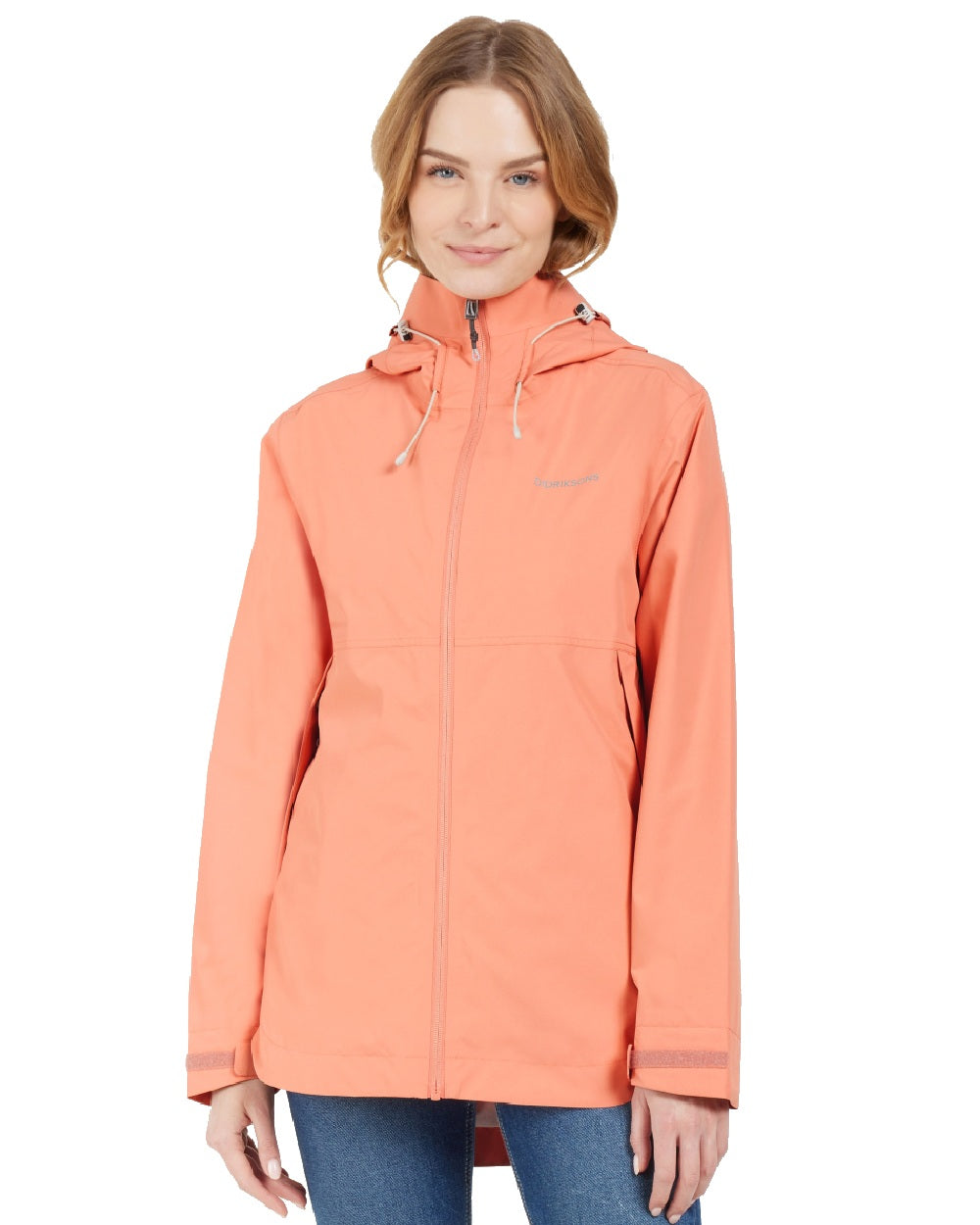 Clay Pink coloured Didriksons Tilde Womens Jacket on white background