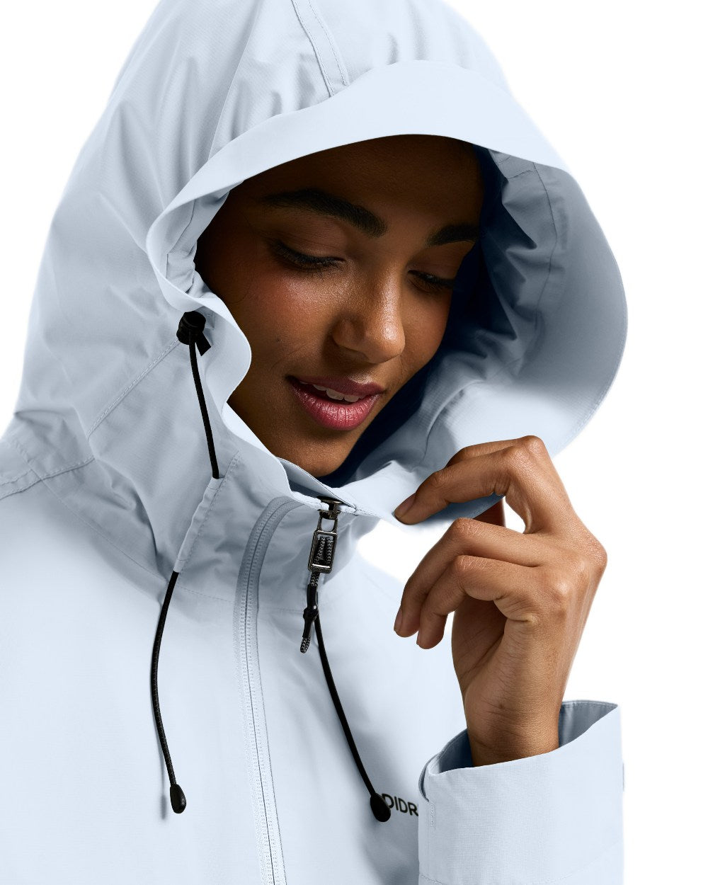 Ice Blue coloured Didriksons Tilde Womens Jacket 4 on white background