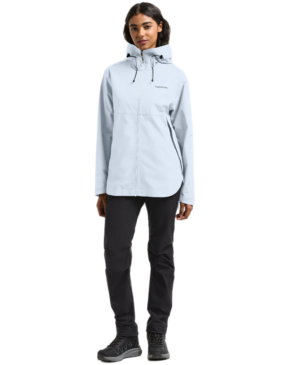 Ice Blue coloured Didriksons Tilde Womens Jacket 4 on white background