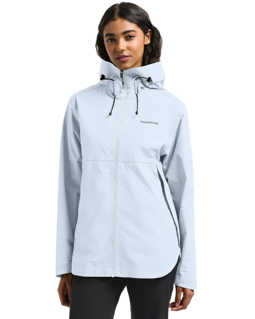 Ice Blue coloured Didriksons Tilde Womens Jacket 4 on white background