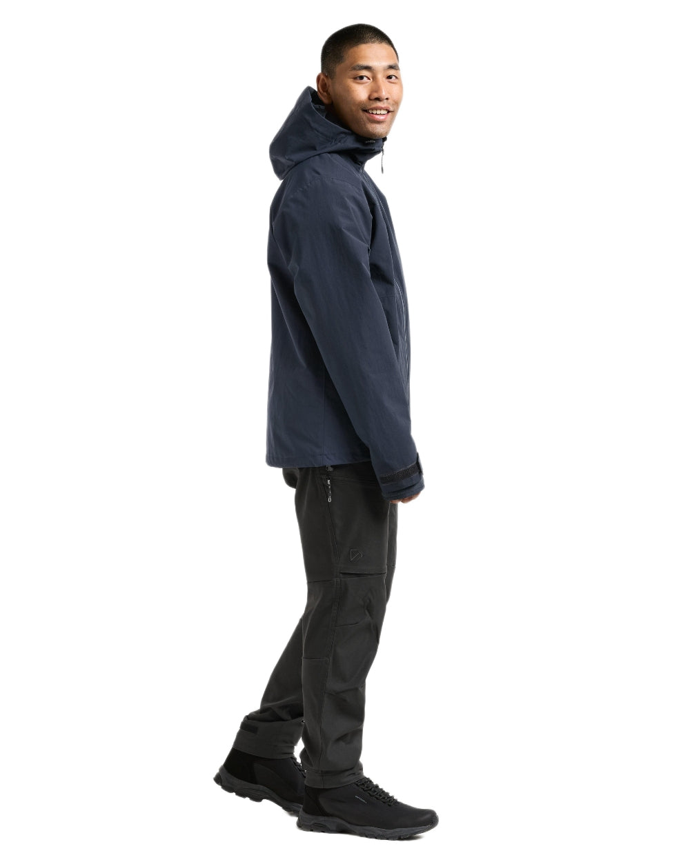 Dark Night Blue coloured Didriksons Trien Jacket on white background