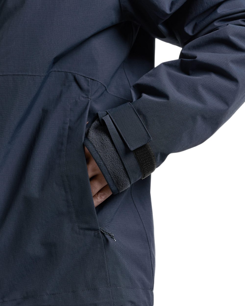 Dark Night Blue coloured Didriksons Trien Jacket on white background