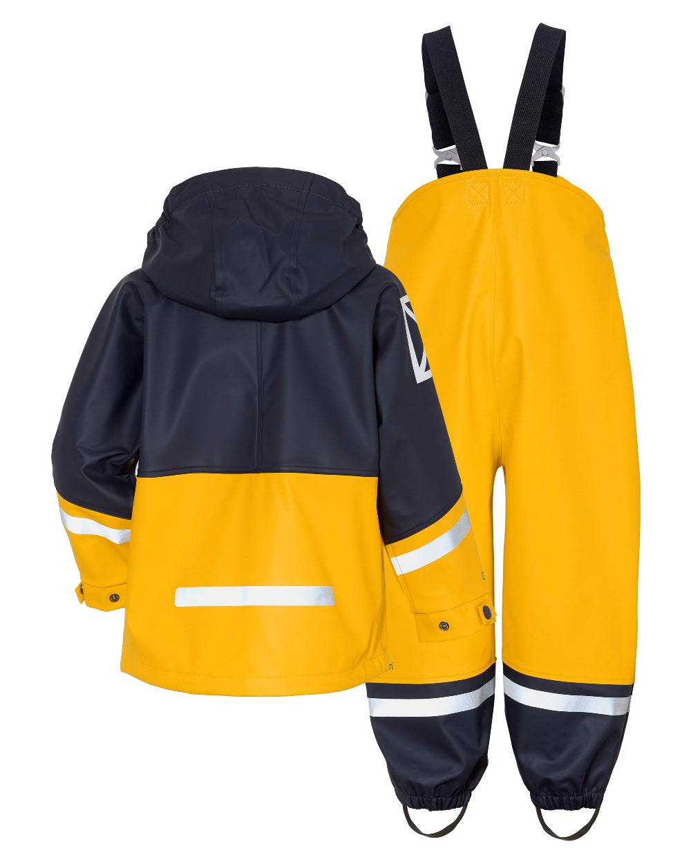 Oat Yellow coloured Didriksons Waterman Kids Rain Set on white background