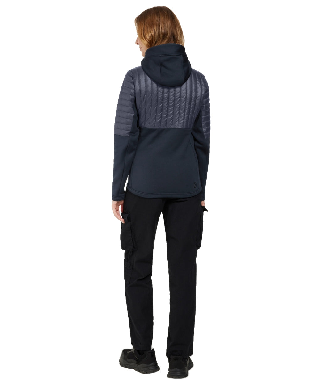 Dark Night Blue coloured Didriksons Womens Annema Full Zip 6 on white background