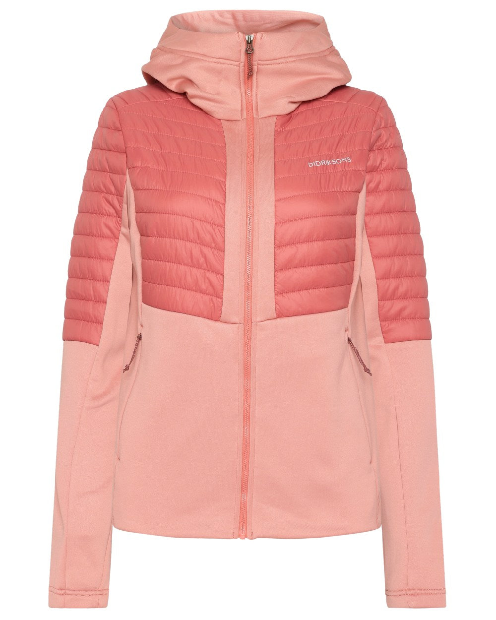 Powder Pink coloured Didriksons Womens Annema Full Zip 6 on white background