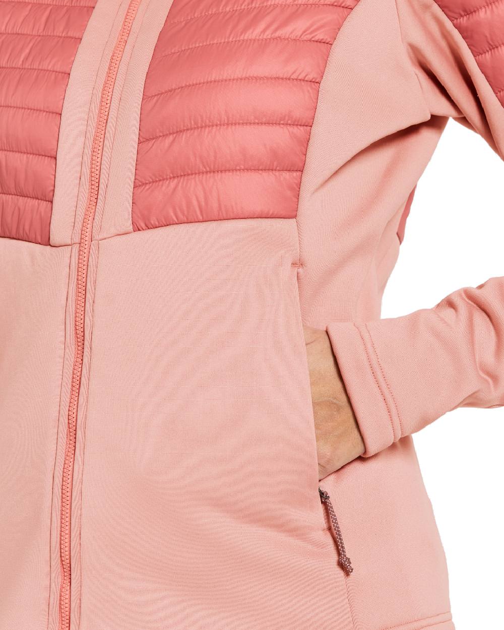 Powder Pink coloured Didriksons Womens Annema Full Zip 6 on white background