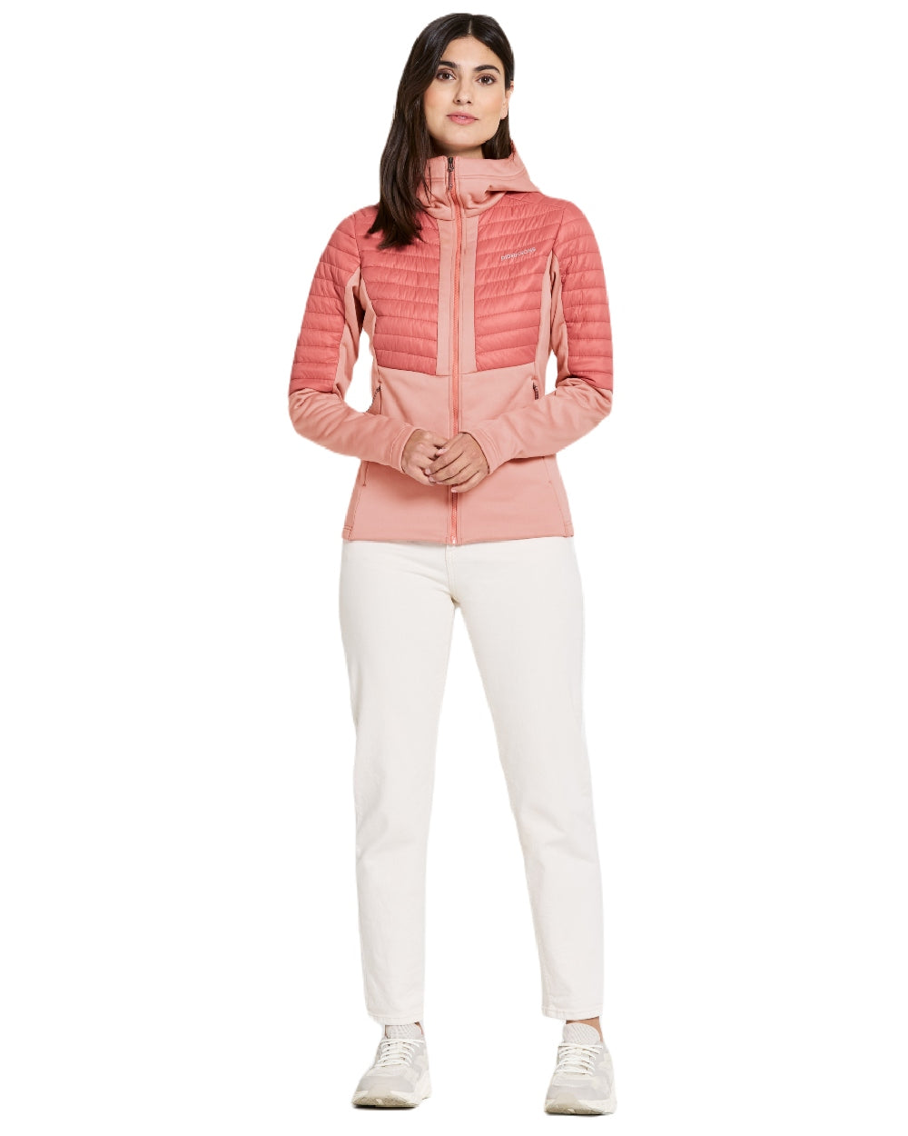 Powder Pink coloured Didriksons Womens Annema Full Zip 6 on white background