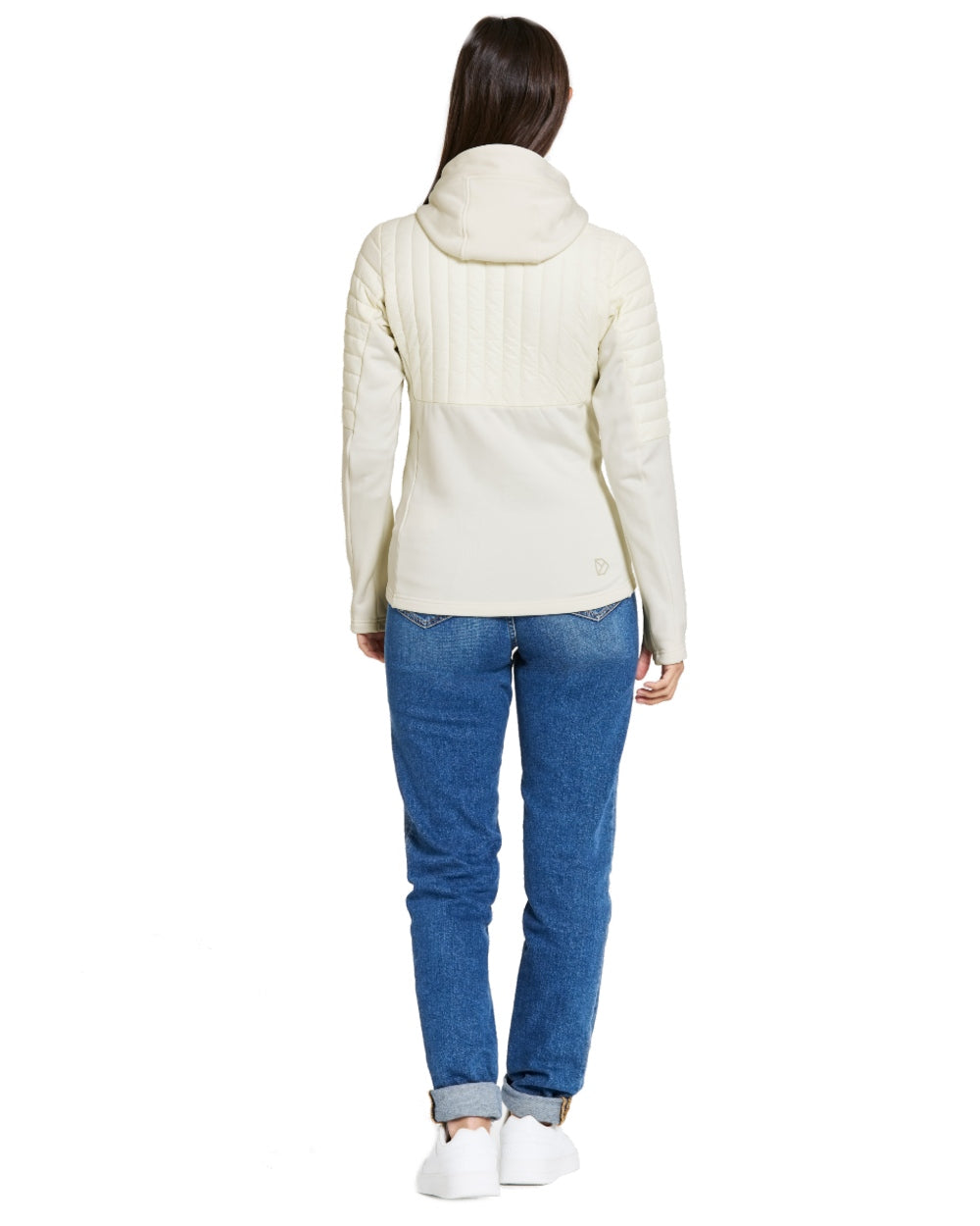 Shell White coloured Didriksons Womens Annema Full Zip 6 on white background