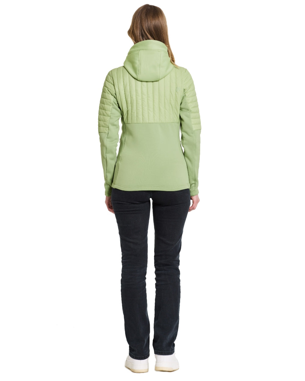 Soft Green coloured Didriksons Womens Annema Full Zip 6 on white background