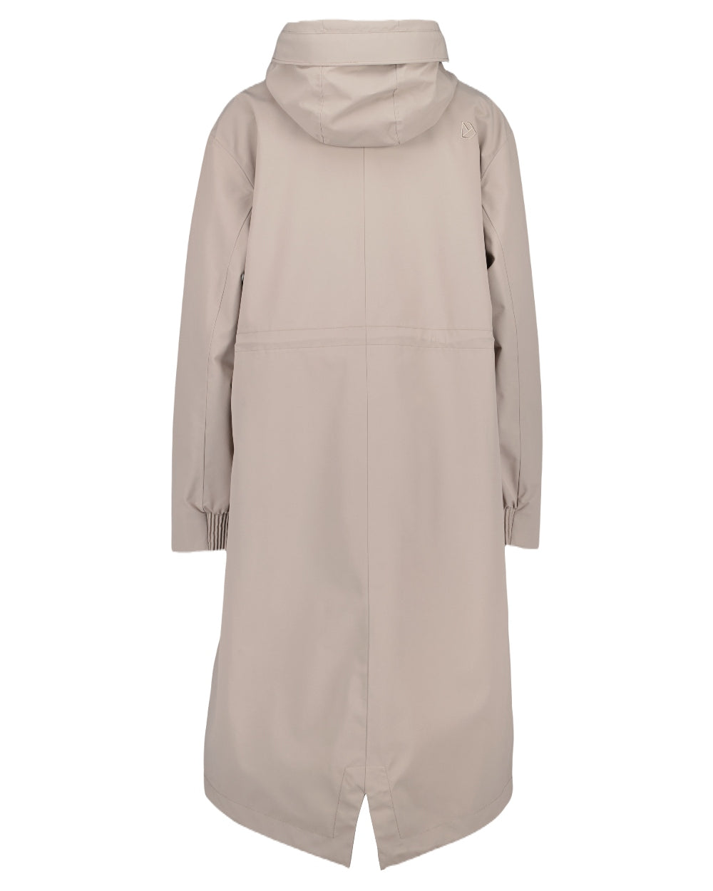 Ash Brown coloured Didriksons Womens Astrid Parka Long on white background