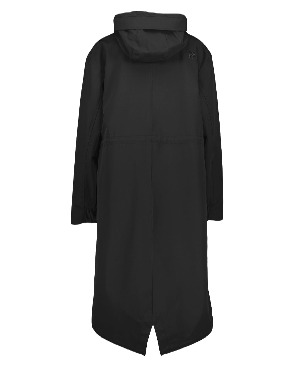 Black coloured Didriksons Womens Astrid Parka Long on white background