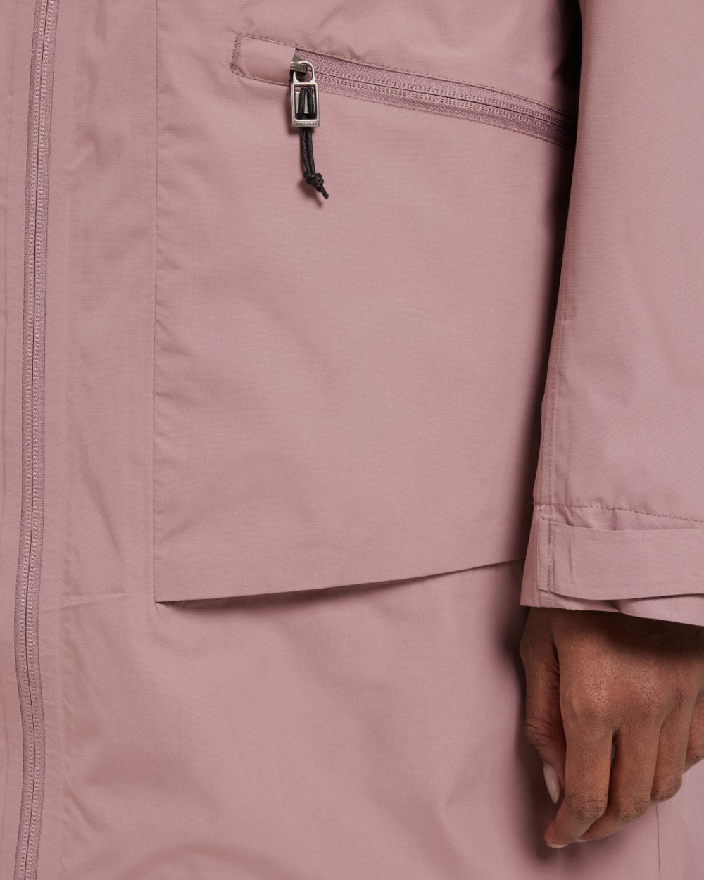 Faded Wine coloured Didriksons Womens Eliana Parka on white background