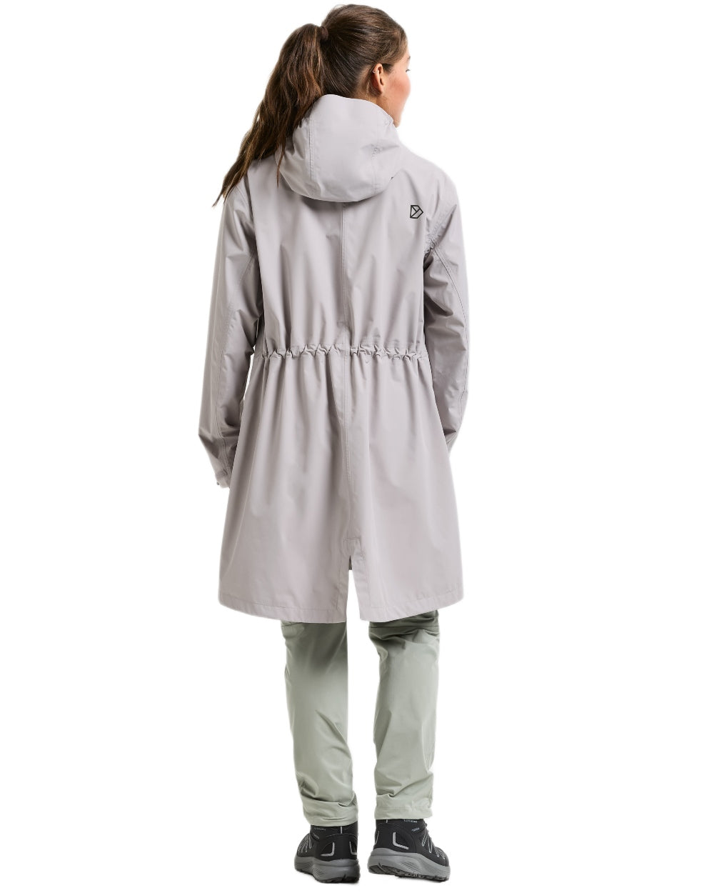 Sunrise Mist coloured Didriksons Womens Eliana Parka on white background