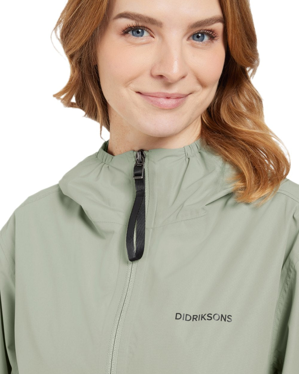 Wilted Leaf coloured Didriksons Womens Eliana Parka on white background