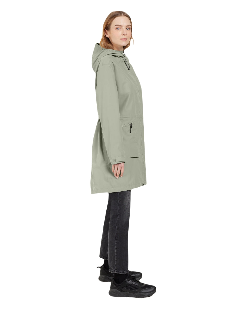 Wilted Leaf coloured Didriksons Womens Eliana Parka on white background