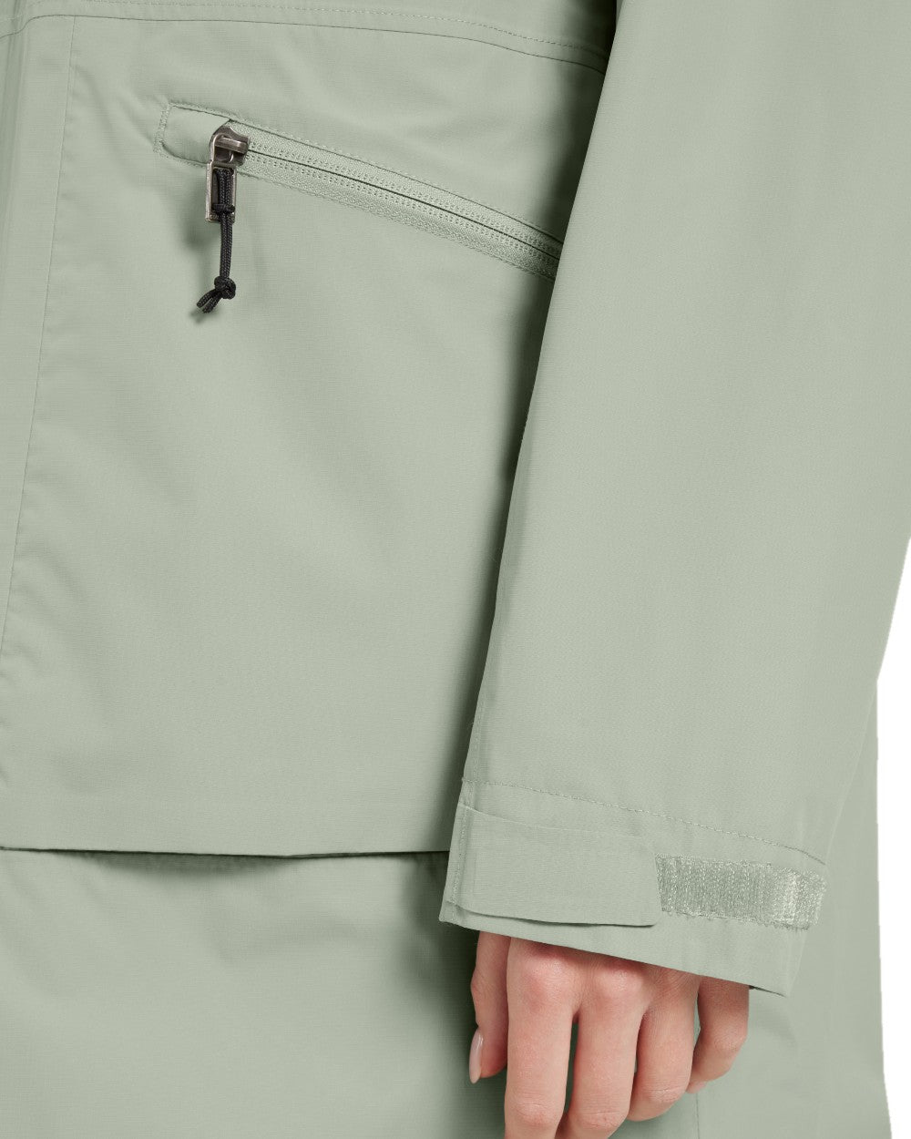 Wilted Leaf coloured Didriksons Womens Eliana Parka on white background