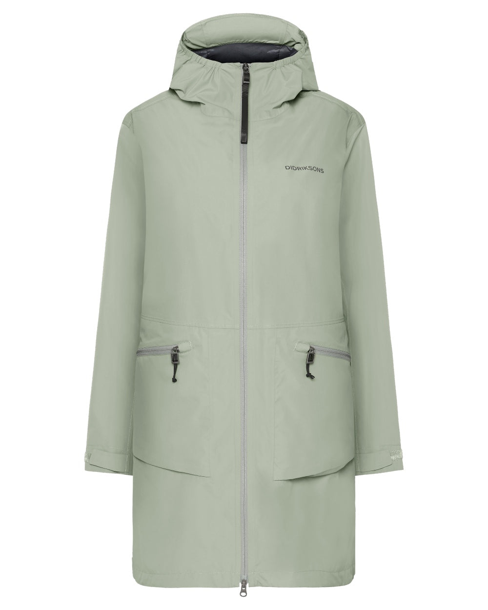 Wilted Leaf coloured Didriksons Womens Eliana Parka on white background