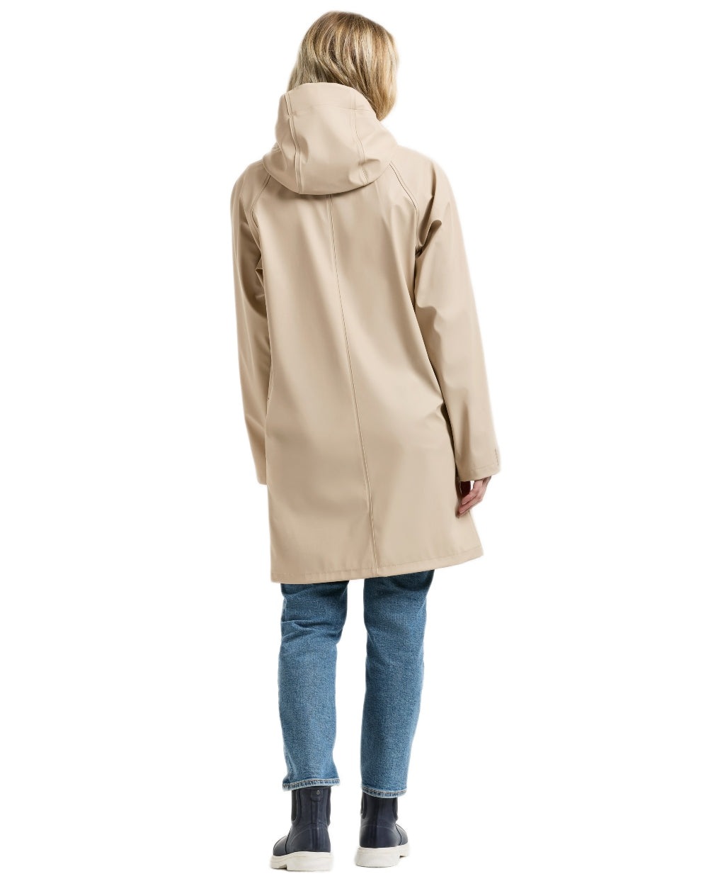Clay Beige Coloured Didriksons Womens Elly Galon Parka on white background