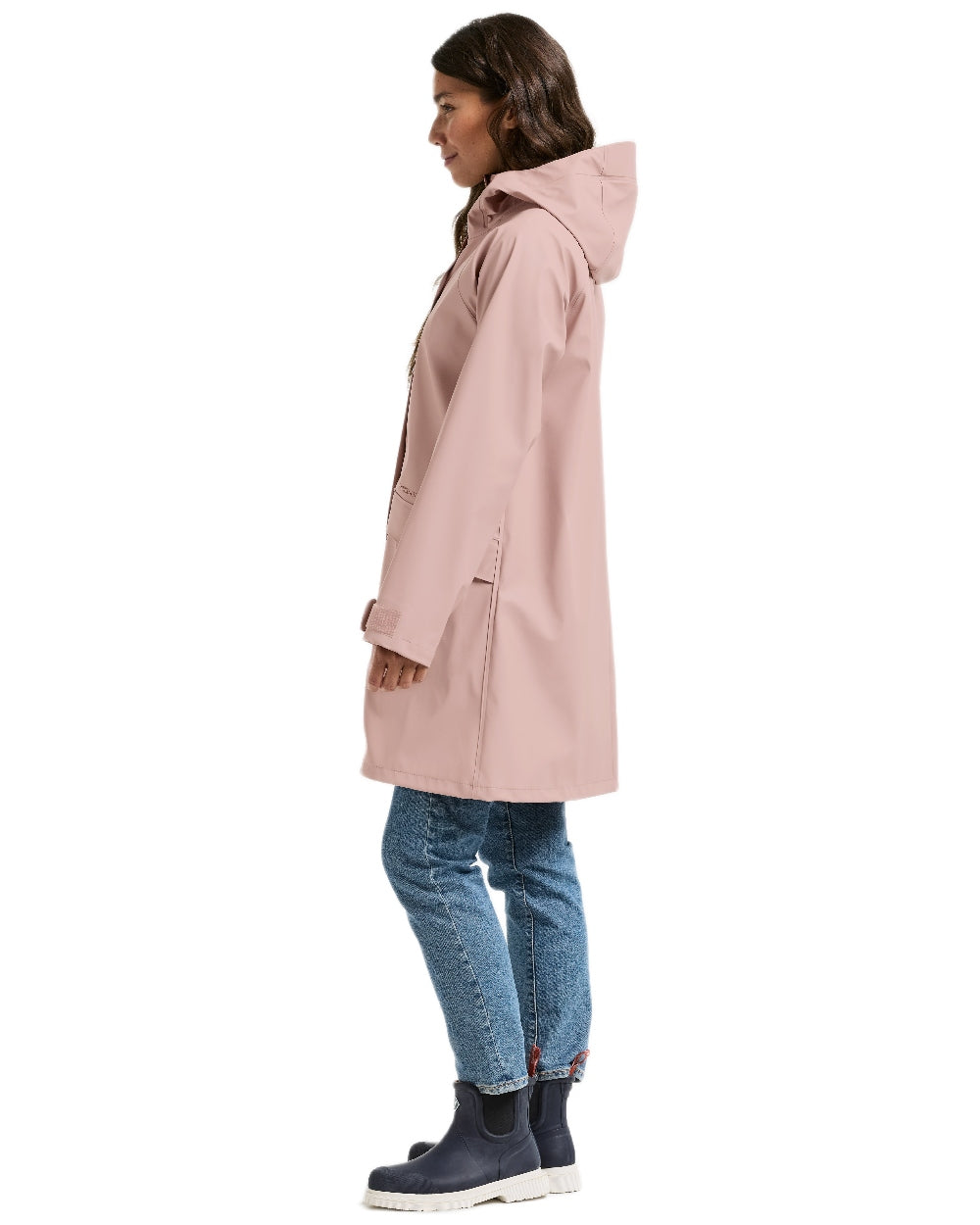 Vintage Pink Coloured Didriksons Womens Elly Galon Parka on white background