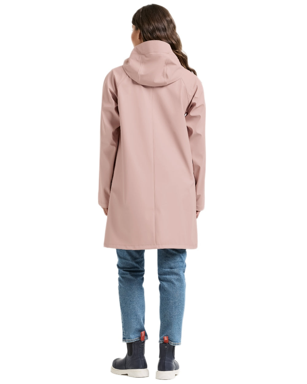 Vintage Pink Coloured Didriksons Womens Elly Galon Parka on white background