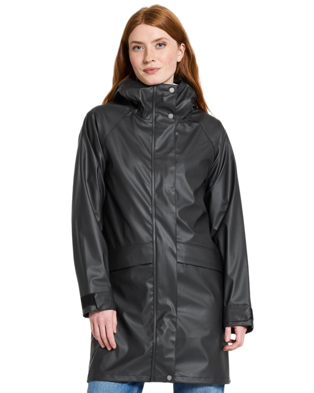 Black coloured Didriksons Womens Elly Parka 4 on white background