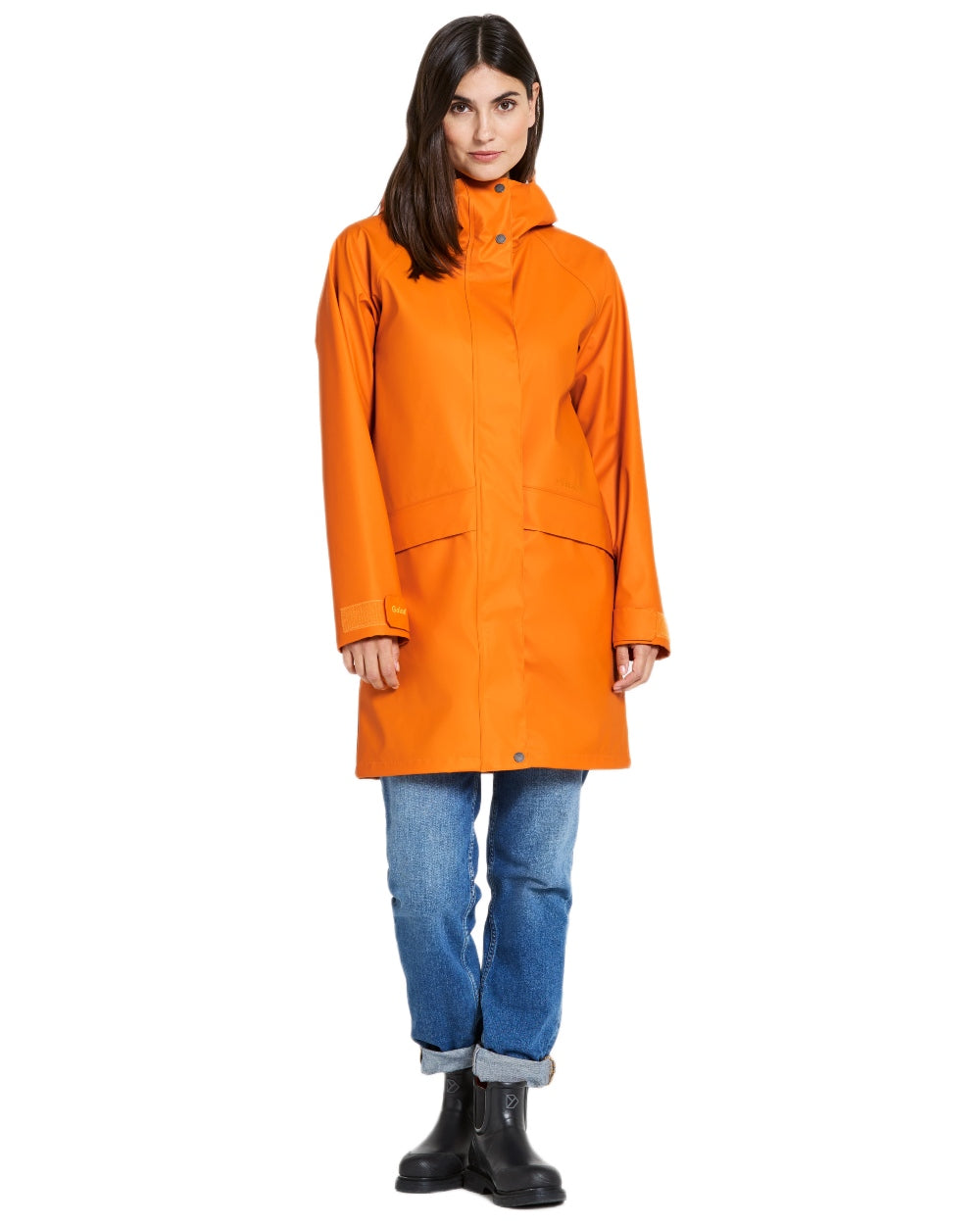 Glow coloured Didriksons Womens Elly Parka 4 on white background