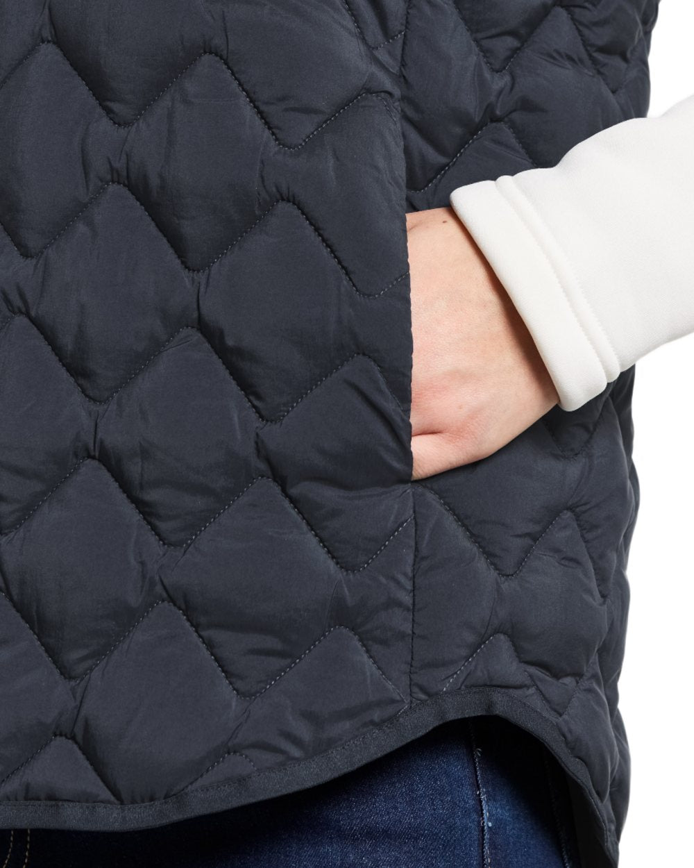 Sleepy Blue coloured Didriksons Womens Evy Vest on white background