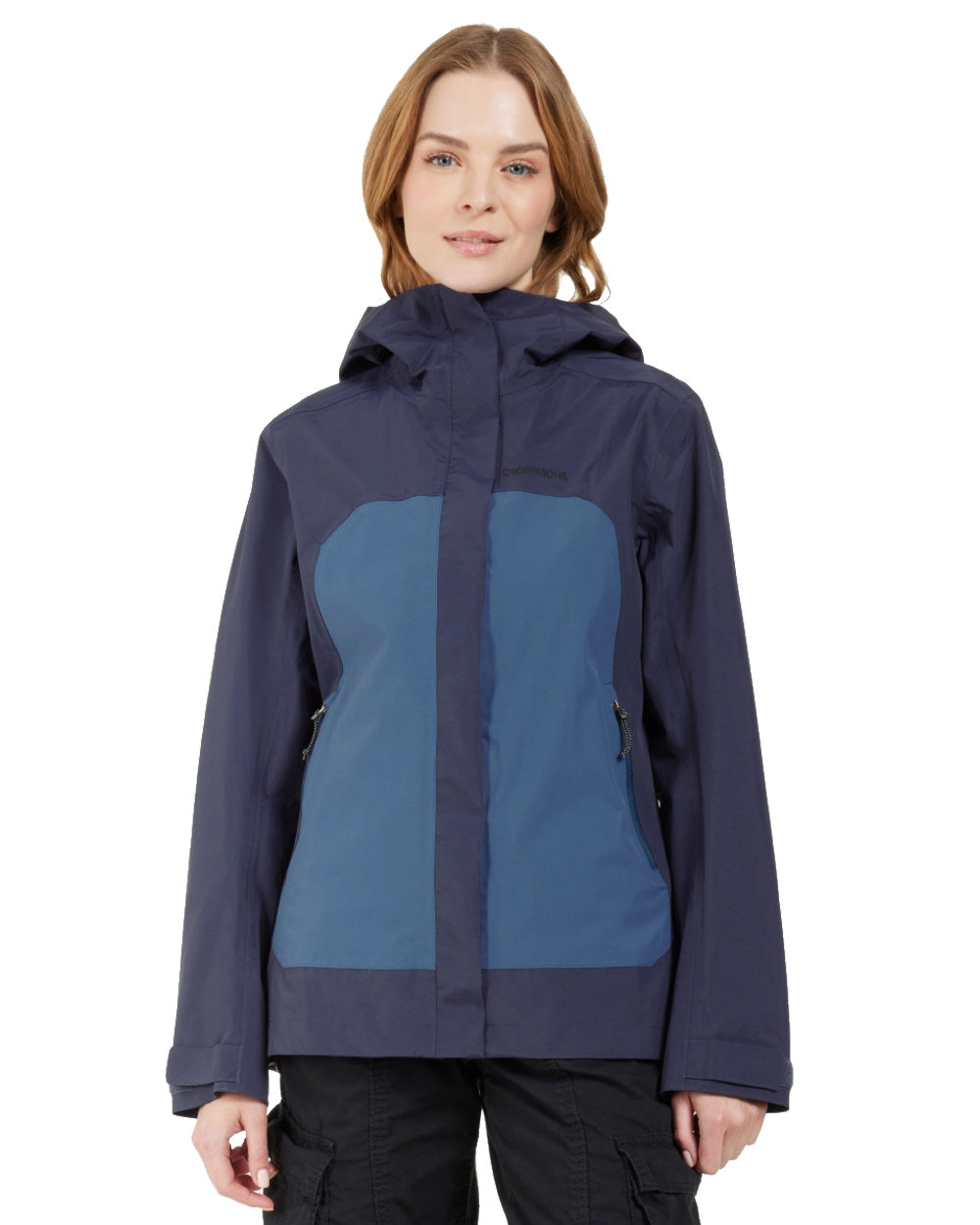 Blue Arcad coloured Didriksons Womens Grit Jacket 3 on white background