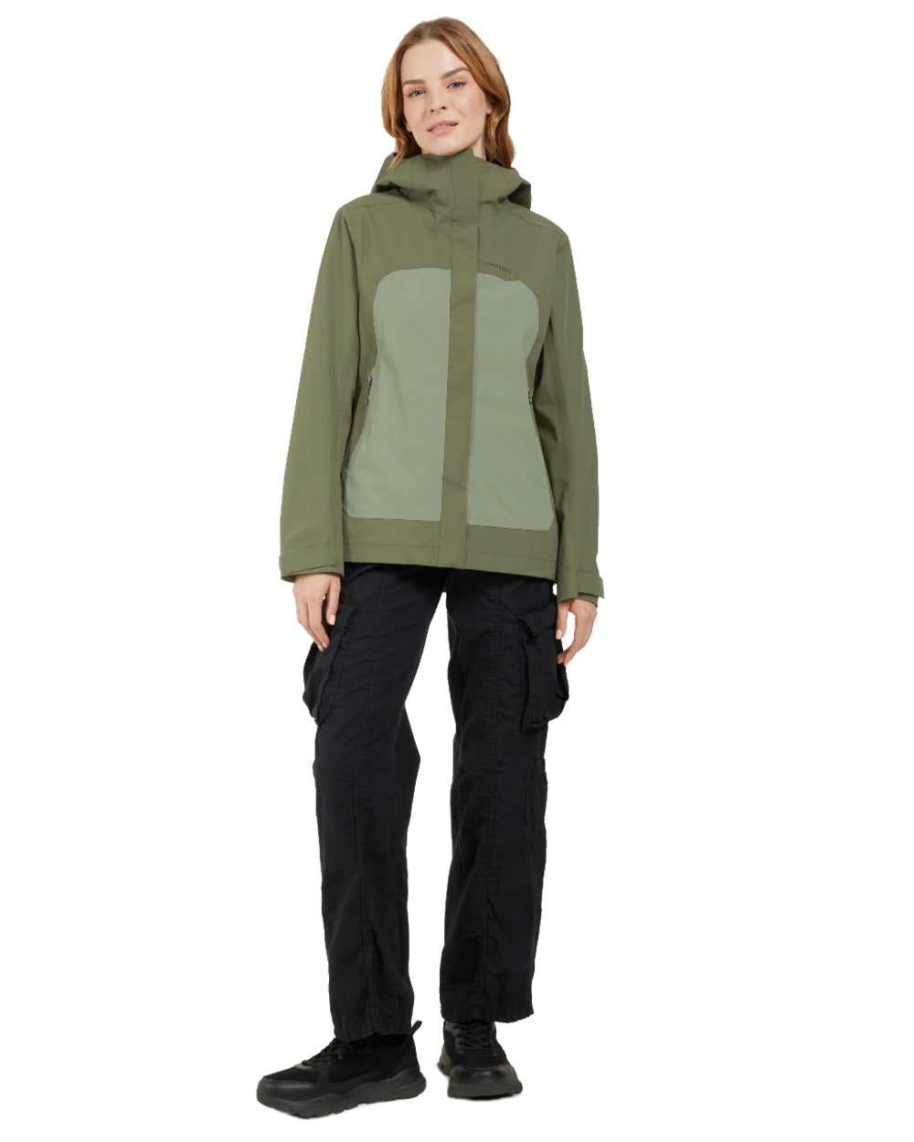 Wild Forest Green coloured Didriksons Womens Grit Jacket 3 on white background