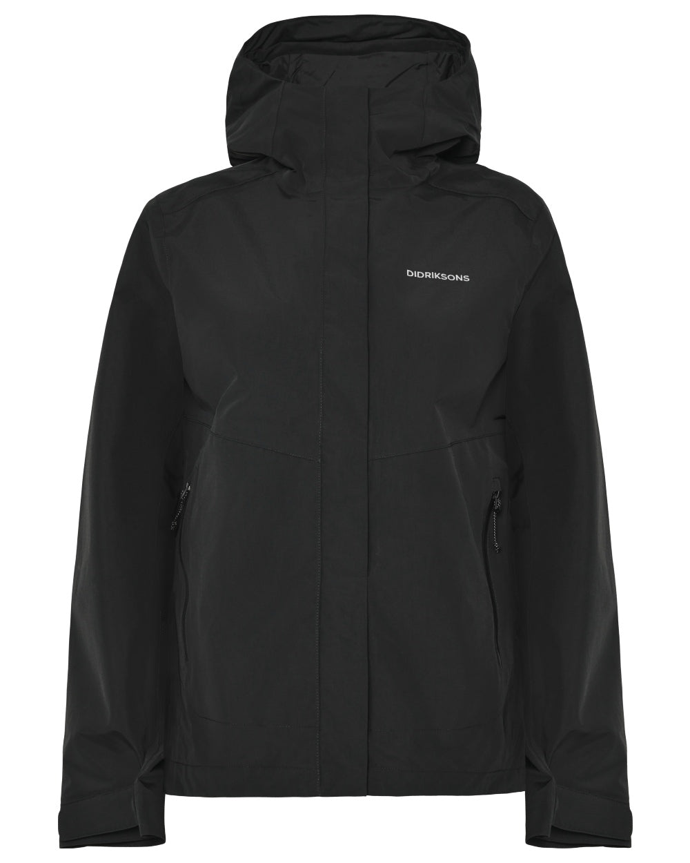 Black coloured Didriksons Womens Grit Jacket 4 on white background