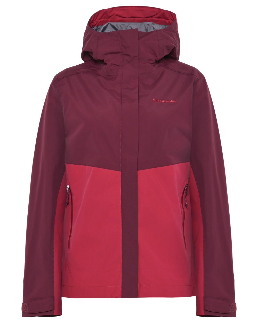 Spring Red coloured Didriksons Womens Grit Jacket 4 on white background